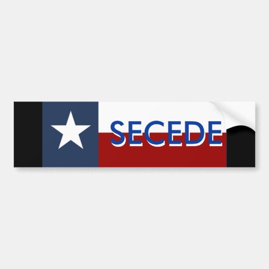 Texas Secede Bumpersticker (Voorkant)