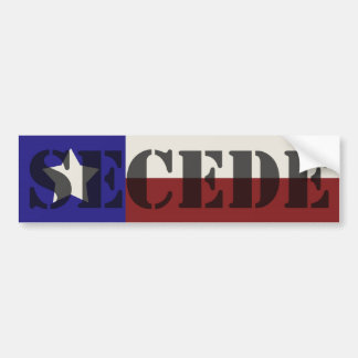 Texas SECEDE-bumpersticker Bumpersticker