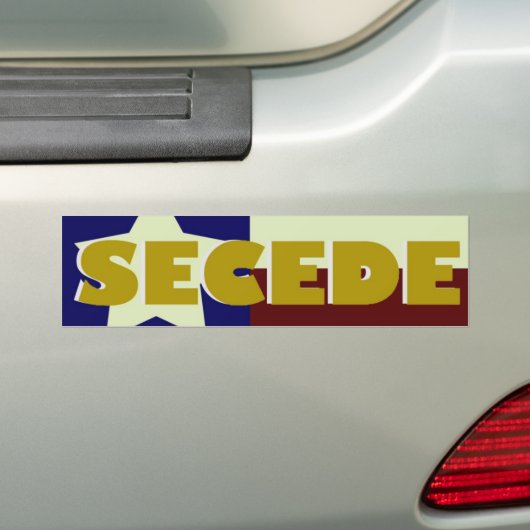 Texas SECEDE-bumpersticker Bumpersticker (Op auto)
