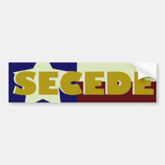 Texas SECEDE-bumpersticker Bumpersticker