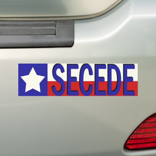 Texas SECEDE-bumpersticker Bumpersticker (Op auto)