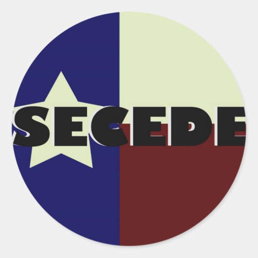 TEXAS SECEDE STICKERS (Voorkant)