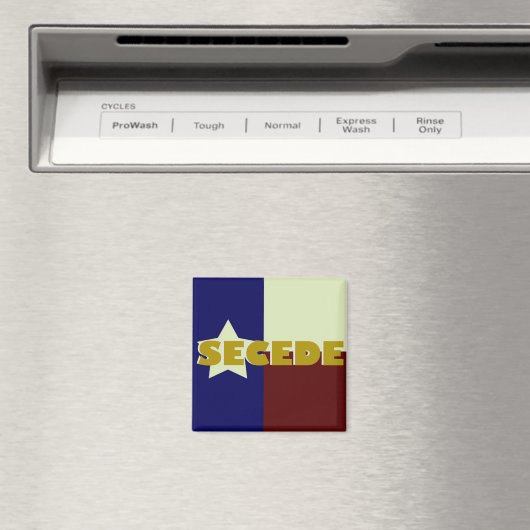Texas SECEDE vierkante magneet (Insitu (Vaatwasser))