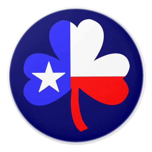 Texas Shamrock Keramische Knop (Voorkant)