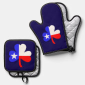 Texas Shamrock Ovenwant & Pannenlap Set (Voorkant / Achterkant)
