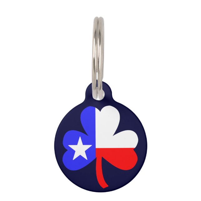 Texas Shamrock Pet Tag Huisdierpenning (Voorkant)