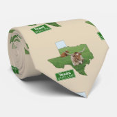 Texas Shape and Longhorn Steer Stropdas (Opgerold)