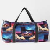 Texas Shape BBQ Pit Cowboy Herten Sunset Plunjezak (Voorkant)