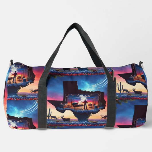 Texas Shape BBQ Pit Cowboy Herten Sunset Plunjezak