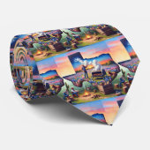 Texas Shape Cowboys BBQ Pit En Kampvuur Stropdas (Opgerold)