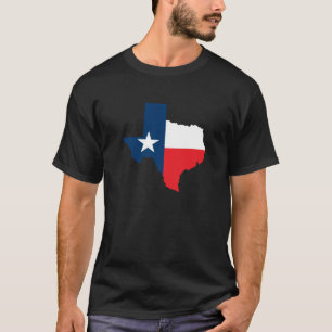 Texas Shape met vlag T-shirt