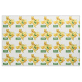 Texas Shape Yellow Rose en State Line teken Stof (Yard (91,4 cm))