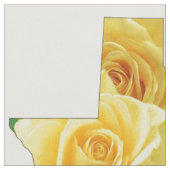 Texas Shape Yellow Rose en State Line teken Stof (Close Up)