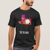 Texas Shaped Desert Scenery Us State T-shirt (Voorkant)