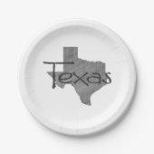 Texas Shaped Gray Lone Star Texan Chalkboard Papieren Bordje (Voorkant)