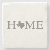 Texas Shaped Letter Home State Texan Word Art Stenen Onderzetter (Voorkant)