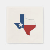Texas Shaped State Flag Texan Lone Star Party Servet (Voorkant)