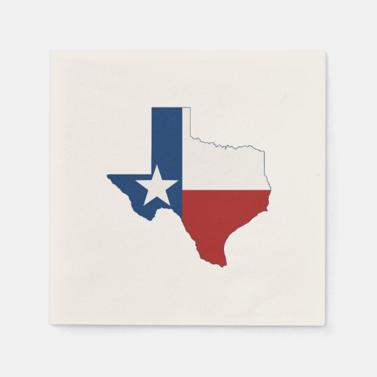 Texas Shaped State Flag Texan Lone Star Party Servet (Voorkant)
