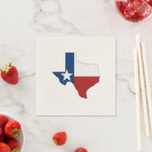 Texas Shaped State Flag Texan Lone Star Party Servet (Insitu)