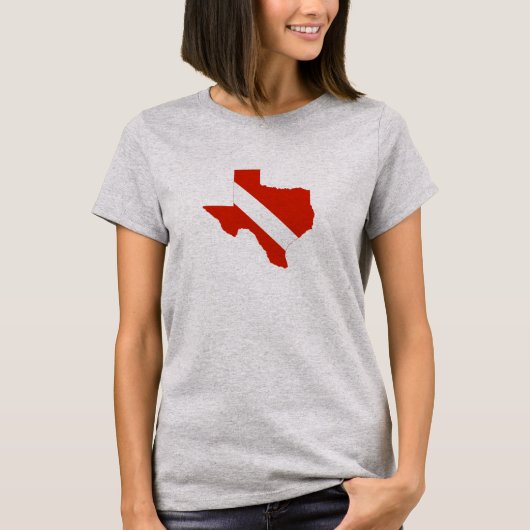 Texas Shaped Suba Diving Flag Women's T-Shirt (Voorkant)