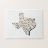 Texas Shaped Texan  Lone Star Afbeelding Map Legpuzzel (Horizontaal)