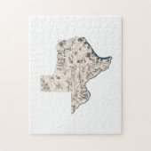 Texas Shaped Texan  Lone Star Afbeelding Map Legpuzzel (Verticaal)
