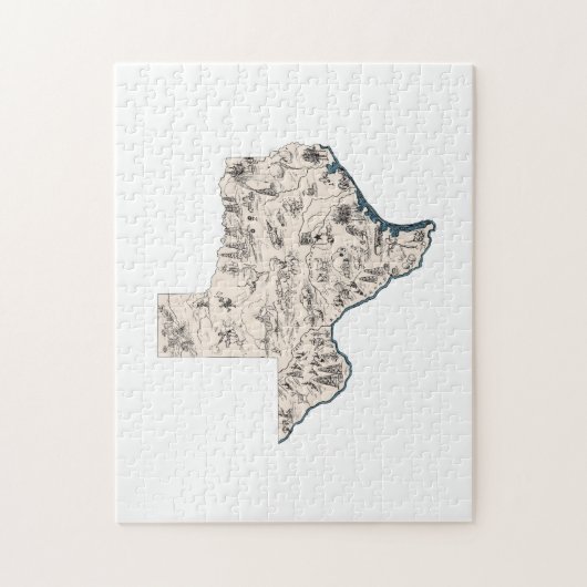 Texas Shaped Texan  Lone Star Afbeelding Map Legpuzzel (Verticaal)