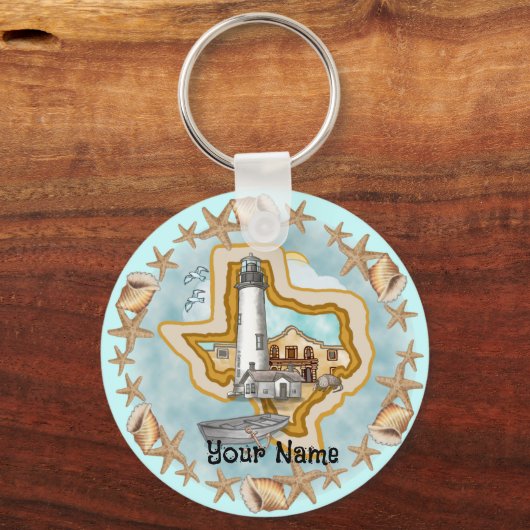 Texas Shells Lighthouse Sleutelhanger (Voorkant)