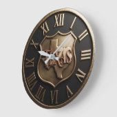 Texas Shield Emblem Metallic Grote Klok (Hoek)