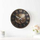 Texas Shield Emblem Metallic Grote Klok (Huis)