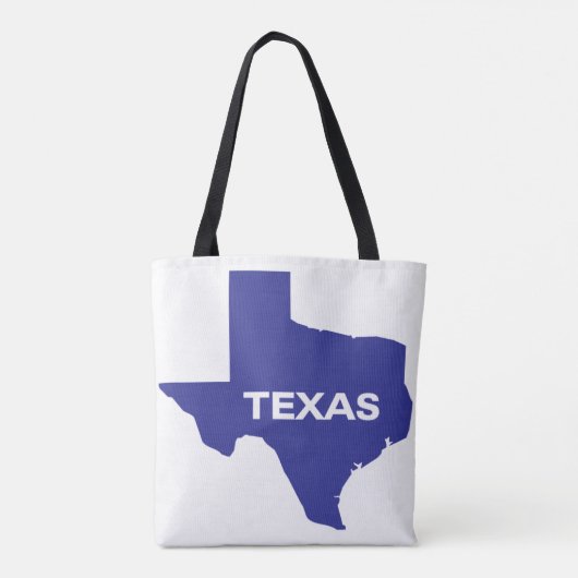 Texas silhouette canvas tas (Achterkant)