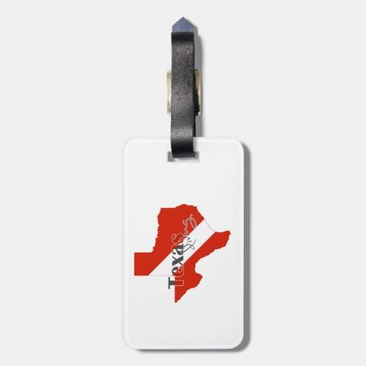 Texas Silhouette Shaped Diving Flag Bagagelabel (Achterkant verticaal)