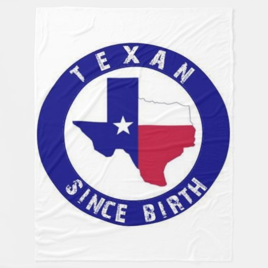 TEXAS SINDS GEBOORTE FLEECE DEKEN (Voorkant)