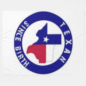 TEXAS SINDS GEBOORTE FLEECE DEKEN (Voorkant (Horizontaal))