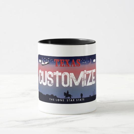 texas sky licentie bord mok (Midden)