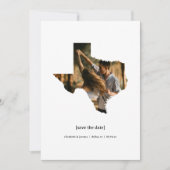 Texas Sla de datum fotokaart op Save The Date (Voorkant)