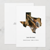 Texas Sla de datum fotokaart op Save The Date (Voorkant / Achterkant)