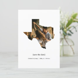 Texas Sla de datum fotokaart op Save The Date