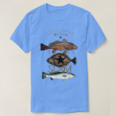 Texas Slam Vist rode drumforel T-shirt (Design voorkant)