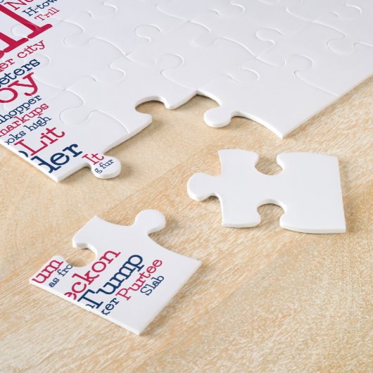 Texas Slang Word Art Map Jigzaag Puzzle Legpuzzel (Zijkant)