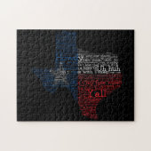 Texas Slang Word Art Map Jigzaag Puzzle Legpuzzel (Horizontaal)