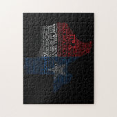 Texas Slang Word Art Map Jigzaag Puzzle Legpuzzel (Verticaal)