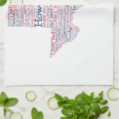 Texas Slang Word Art Map Kitchen Towel Theedoek (Gevouwen)