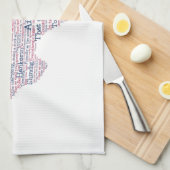 Texas Slang Word Art Map Kitchen Towel Theedoek (Quarter Fold)