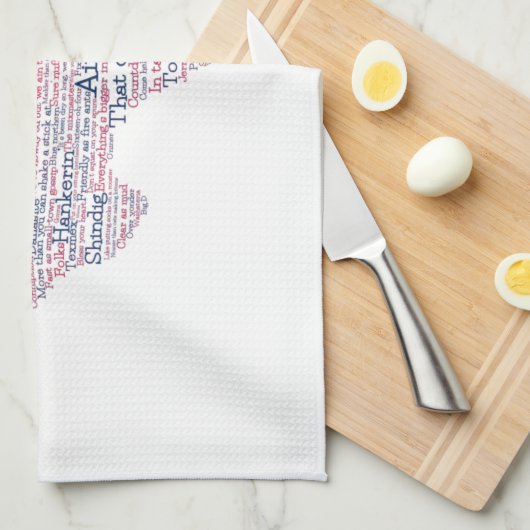 Texas Slang Word Art Map Kitchen Towel Theedoek (Quarter Fold)