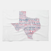 Texas Slang Word Art Map Kitchen Towel Theedoek (Horizontaal)