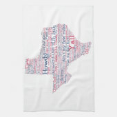 Texas Slang Word Art Map Kitchen Towel Theedoek (Verticaal)