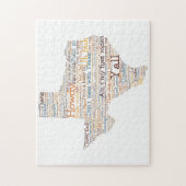 Texas Slang Word Art Map Legpuzzel (Verticaal)