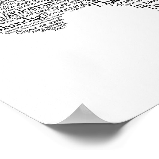 Texas Slang Word Art Map Poster (Hoek)