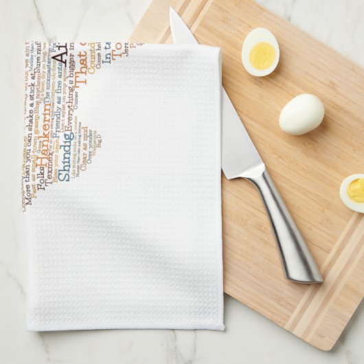 Texas Slang Word Art Map Theedoek (Quarter Fold)